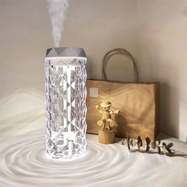 Crystal Lamp Air Humidifier Color Night Light Touch Lamp With Cool Mist Maker Fogger LED Atmosphere Room Decoration Home Decor L