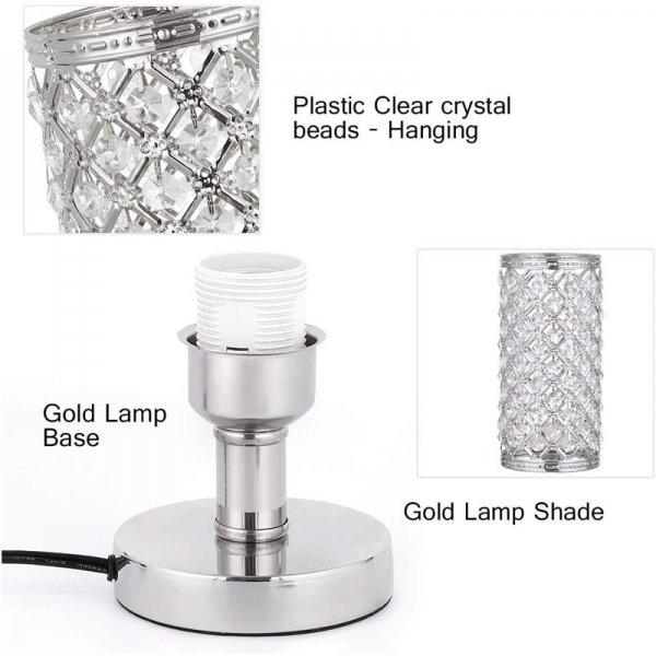 New Modern Crystal Table Lamp With Stylish Personality And Warm Bedside Decoration For Bedroom And Living Room