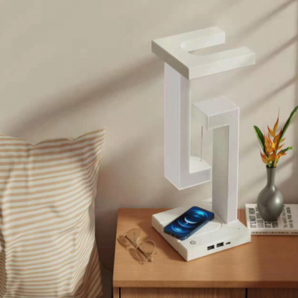 Creative Smartphone Wireless Charging Suspension Table Lamp Balance Lamp Floating For Home Bedroom